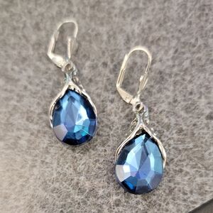 Fashion Jewelry Sapphire Blue Drop Earrings